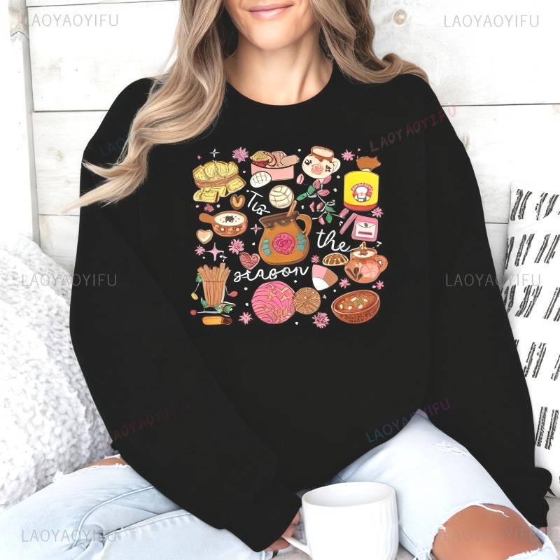 Food Snacks With Fiber - Mexican Christmas Hoodie Party Foods Pullover