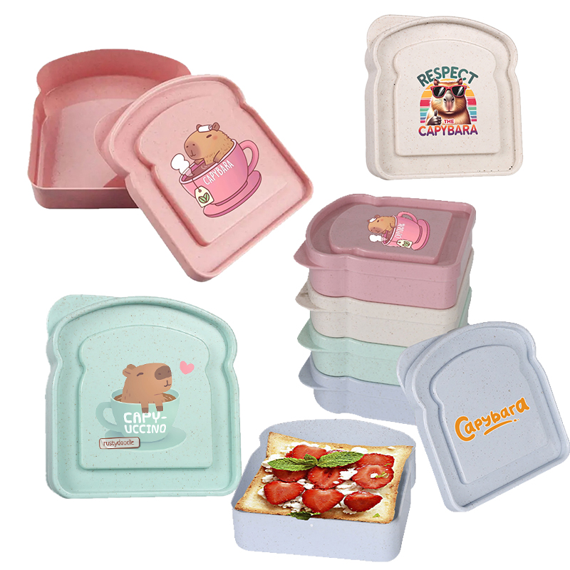 Food Snacks Box - Capybara Sandwich Food Storage Case Container