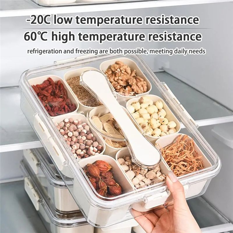 9 Compartments Divided Serving - đánh giá và giá Food Snacks Box