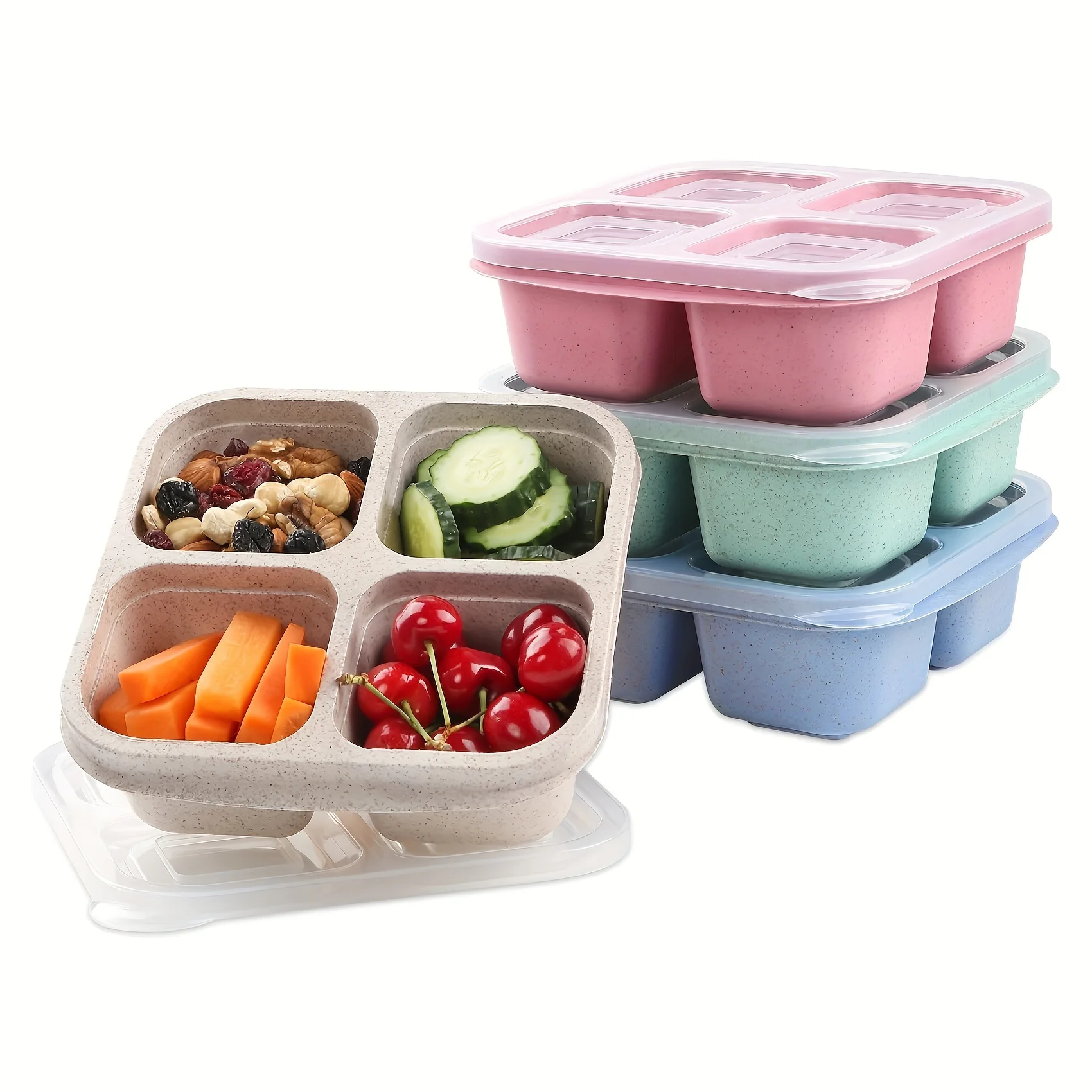 Snack Box with Four Transparen - đánh giá và giá Food Snacks Box