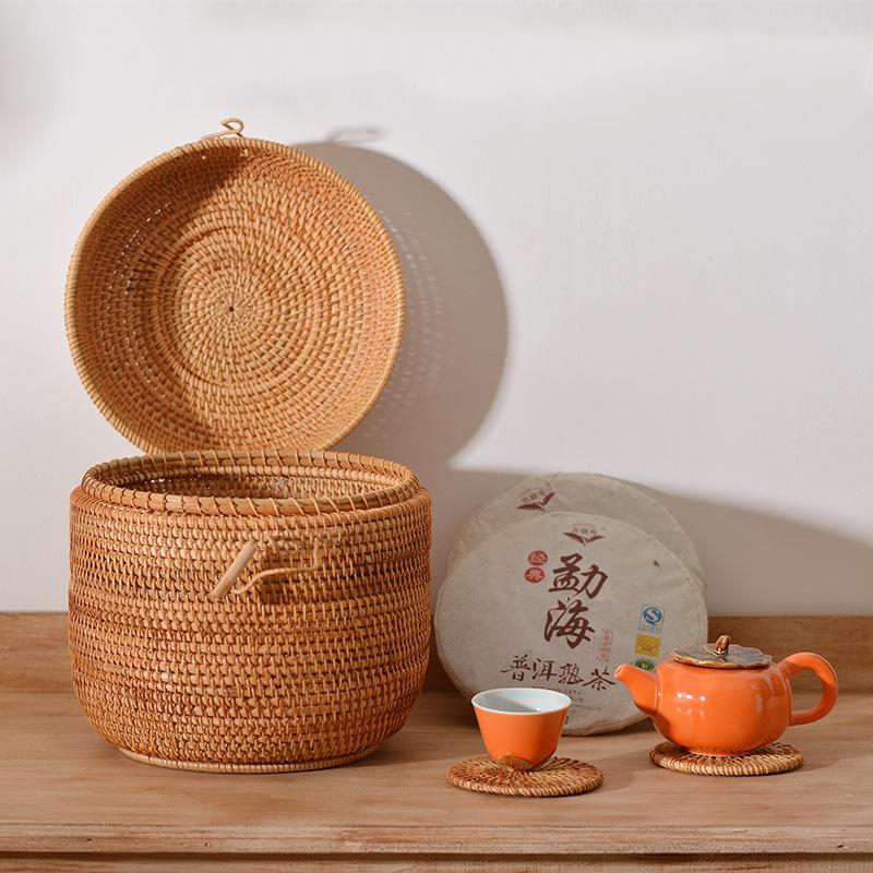 Handwoven Rattan Tea Storage B - đánh giá và giá Food Snacks Box
