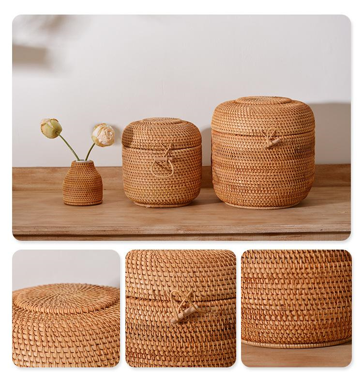 Handwoven Rattan Tea Storage B - đánh giá và giá Food Snacks Box