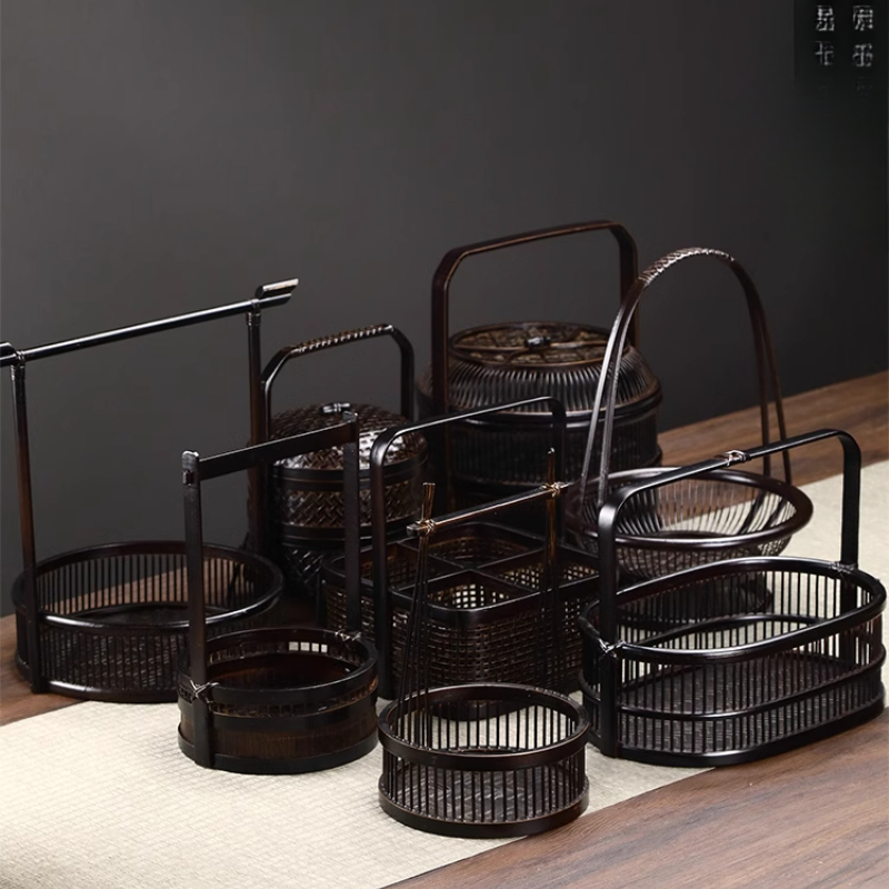 Handwoven Bamboo Picnic Basket - đánh giá và giá Food Snacks With Fiber