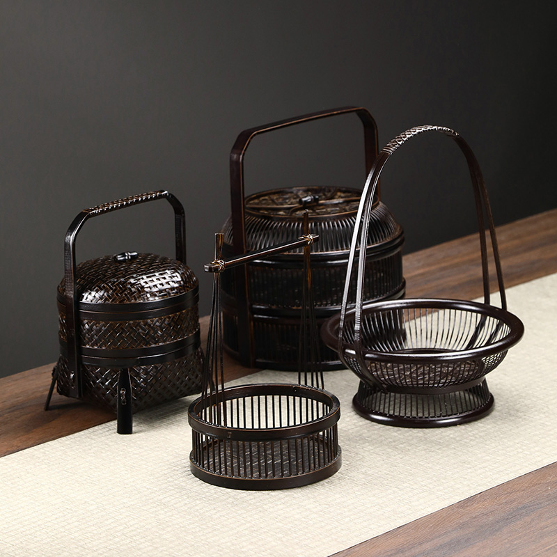 Handwoven Bamboo Picnic Basket - đánh giá và giá Food Snacks With Fiber