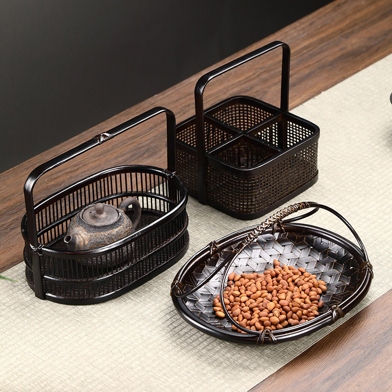 Handwoven Bamboo Picnic Basket - đánh giá và giá Food Snacks With Fiber
