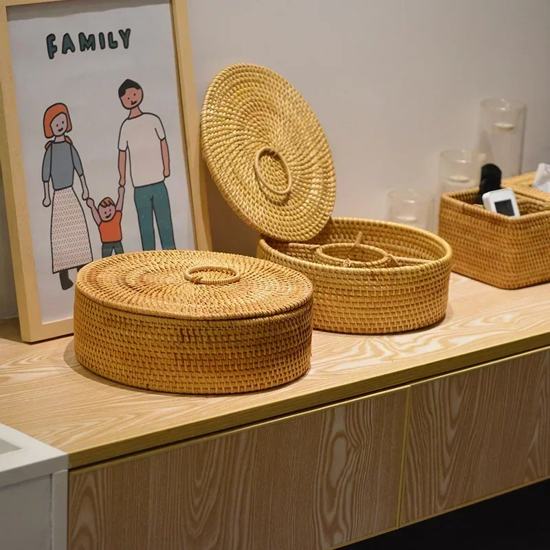 Natural Rattan Box 5 Grid Hand - đánh giá và giá Food Snacks With Fiber